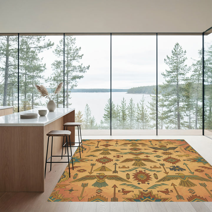 Thunderbird Sun Arrow Southwest Collection Rug