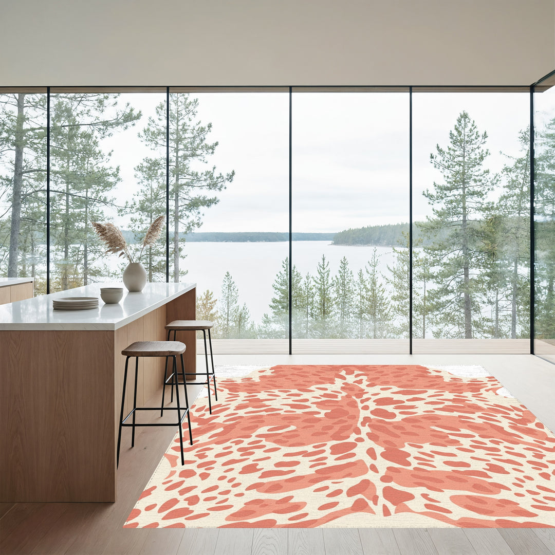 Coral Spots Hide Rug
