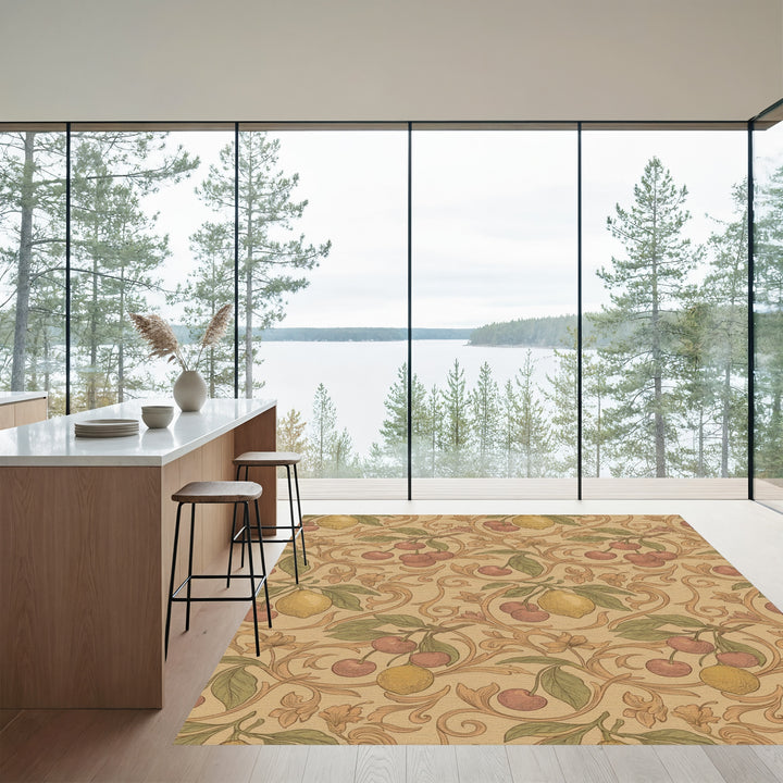 Vintage Cherries and Lemon Branches Rug