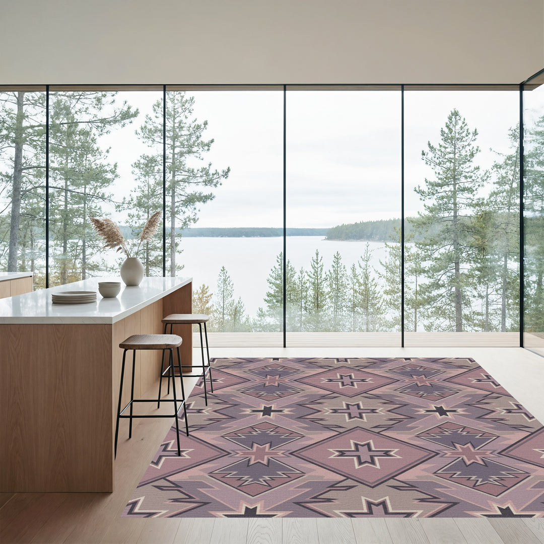 Southwestern Geometric Diamond Motif Rug