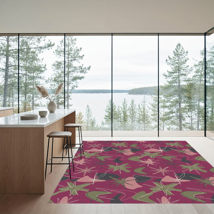 Mid Century Atomic Starburst Collection Rug