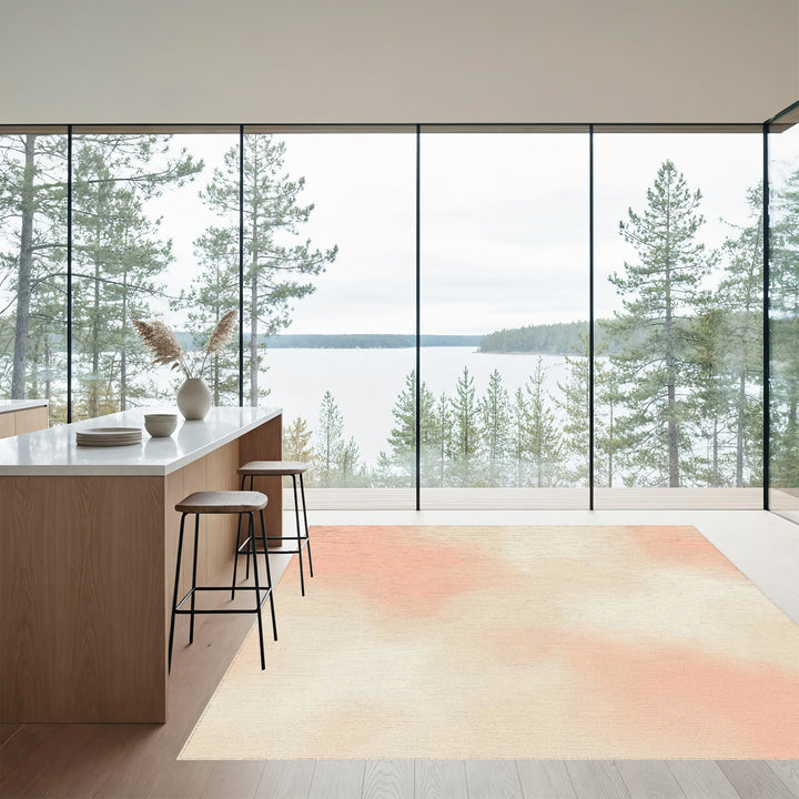 Soft Peach Cream Cloud Wash Rug