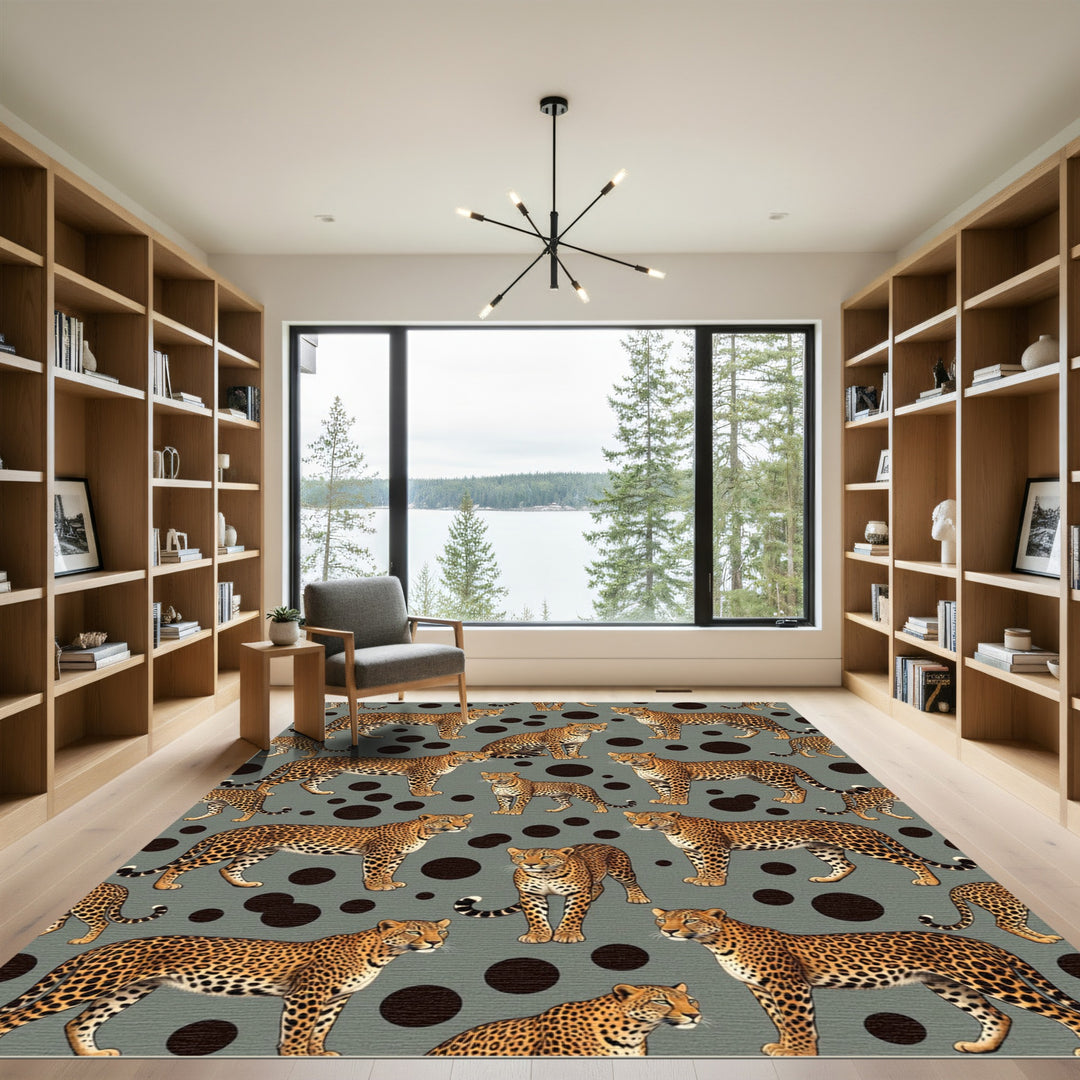 Leopard Spots Jungle Creatures Rug