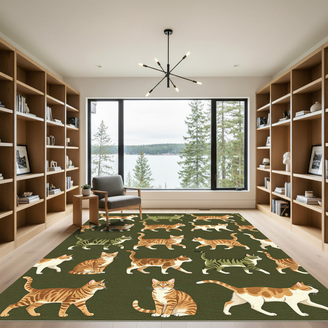 Whimsical Cats In Various Poses Rug