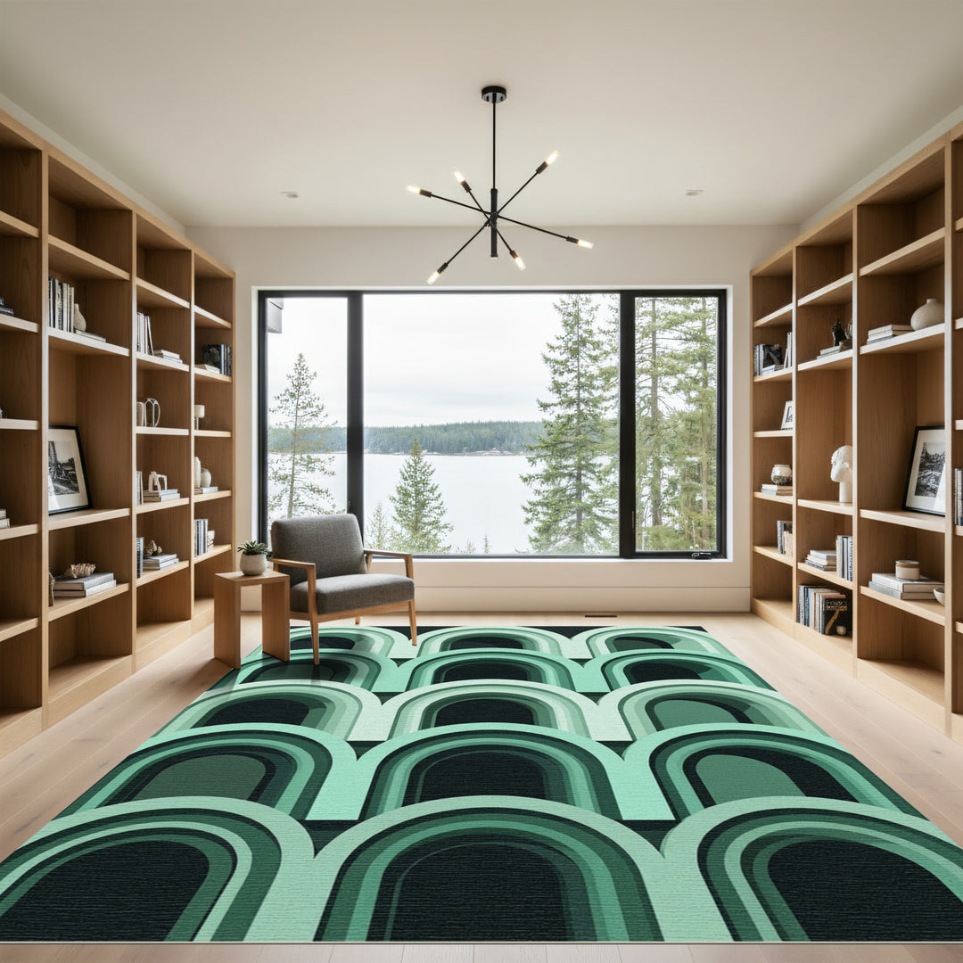 Verdant Archway Fade Overlapping Rug