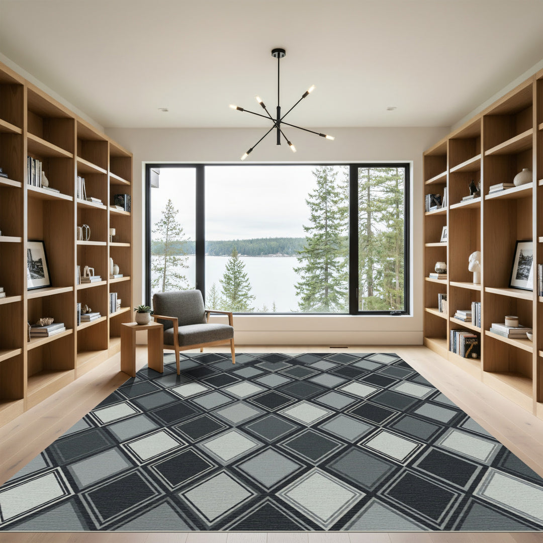Monochromatic Diamond Arrangement Rug