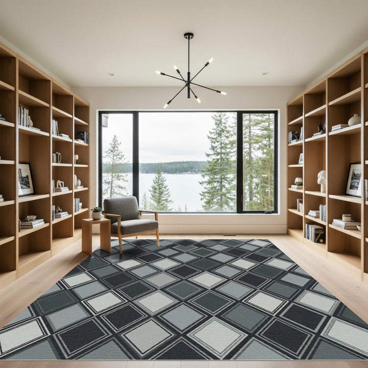 Monochromatic Diamond Arrangement Rug