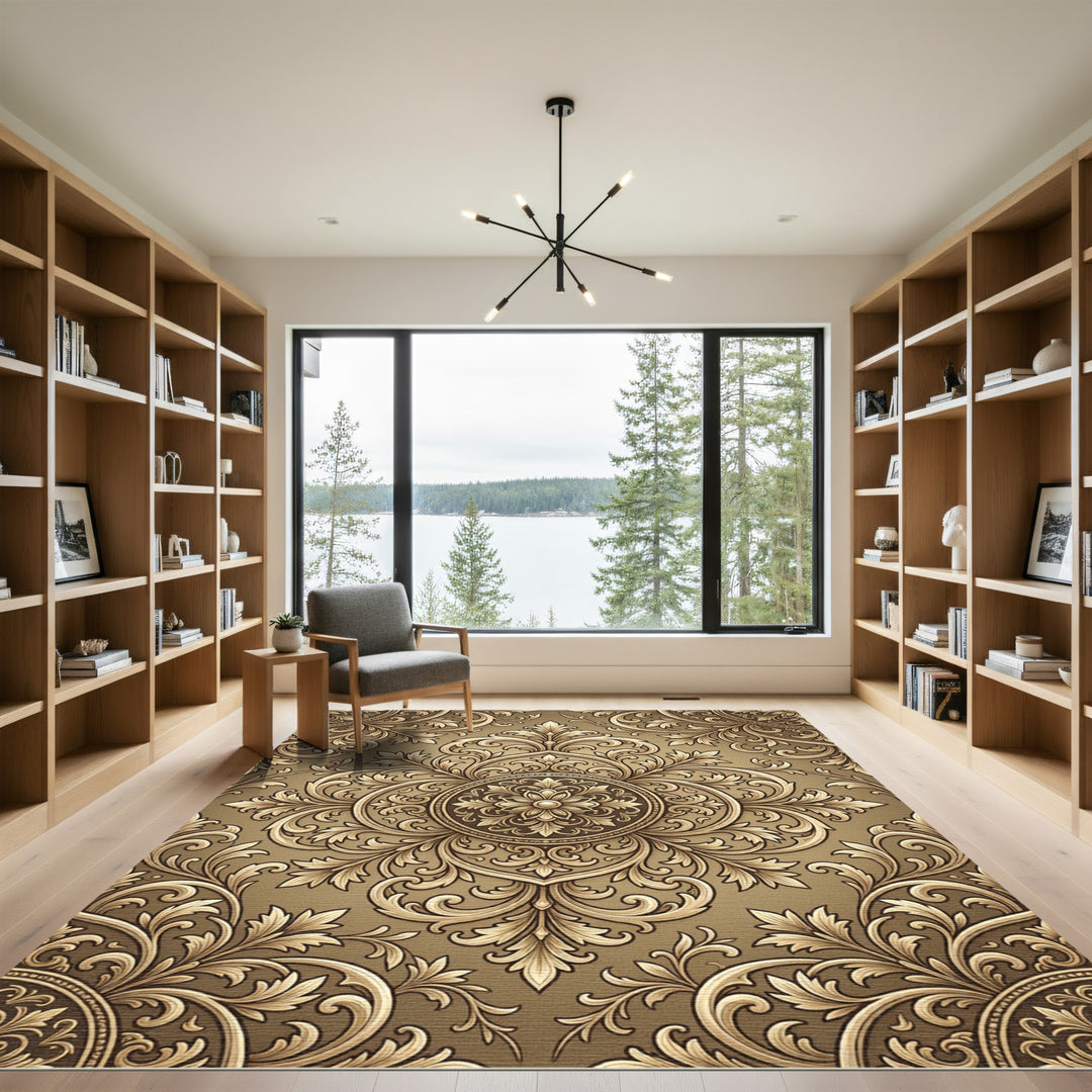 Victorian Gold Acanthus Scroll Rug