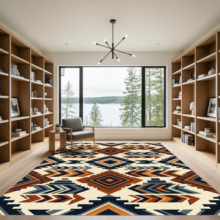 Southwestern Geometric Diamond Rug