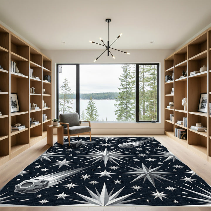 Cosmic Starburst Meteor Shower Rug
