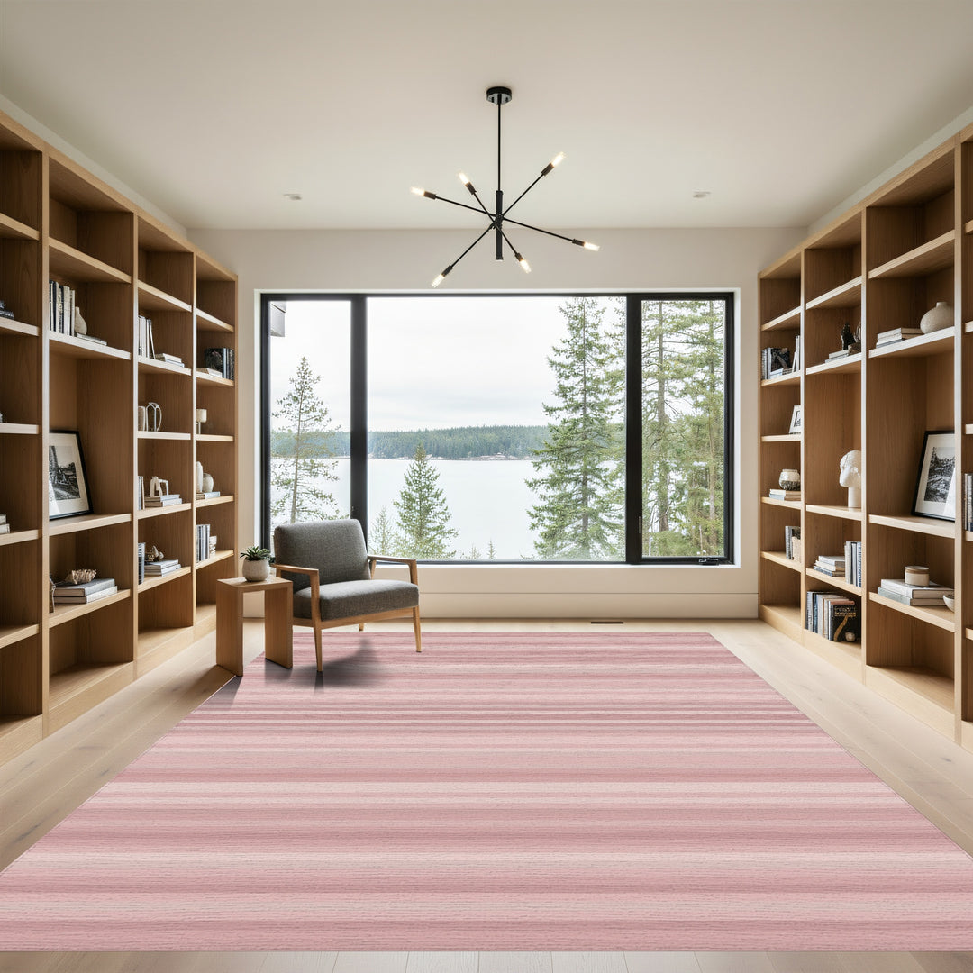 Rose Gold Subtle Stripe Rug