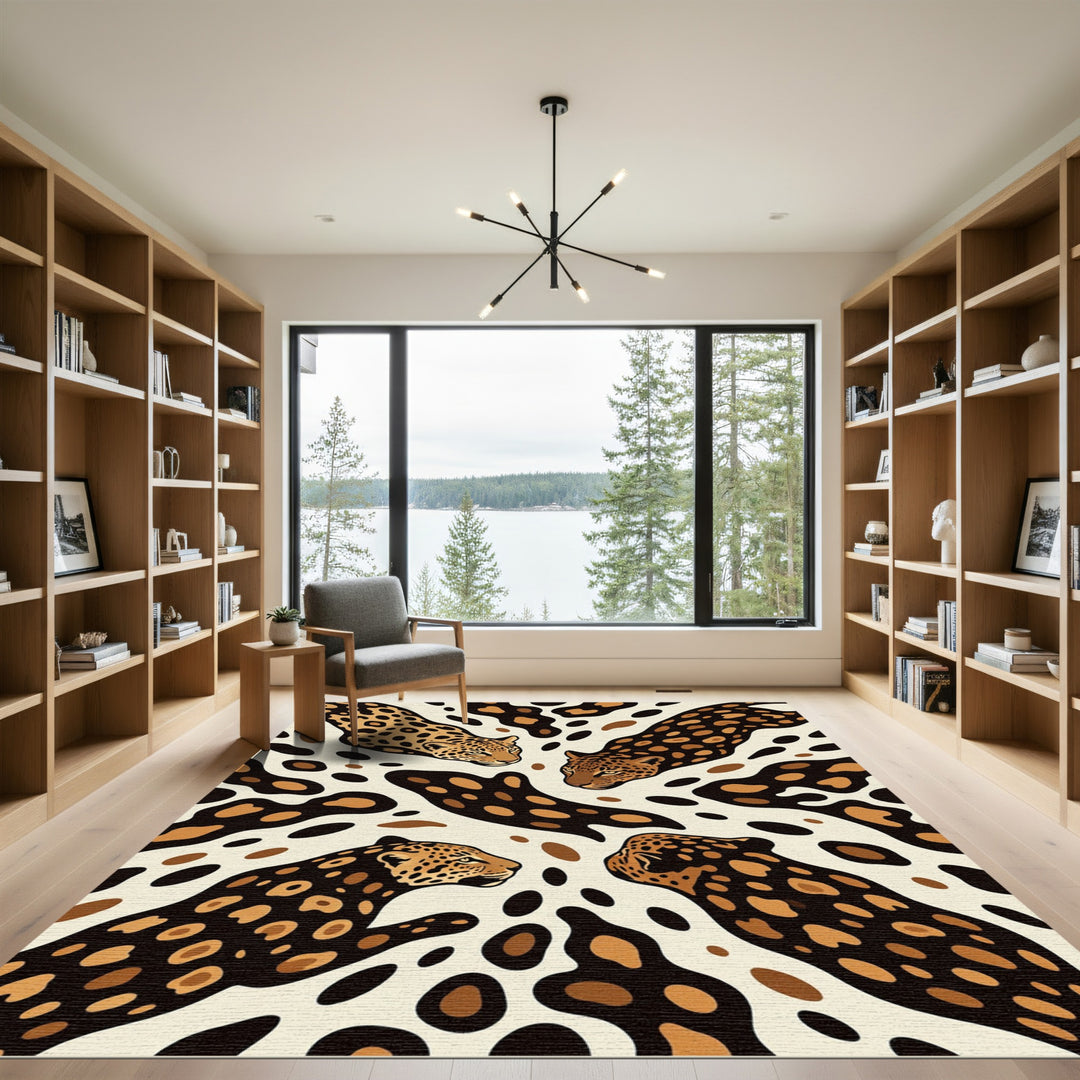 Leopard Spots Abstract Contemporary Rug