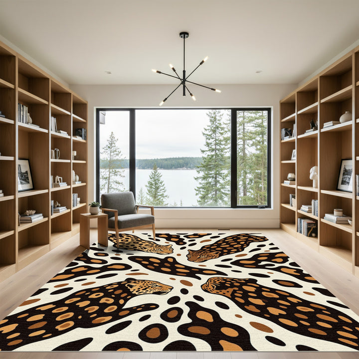 Leopard Spots Abstract Contemporary Rug