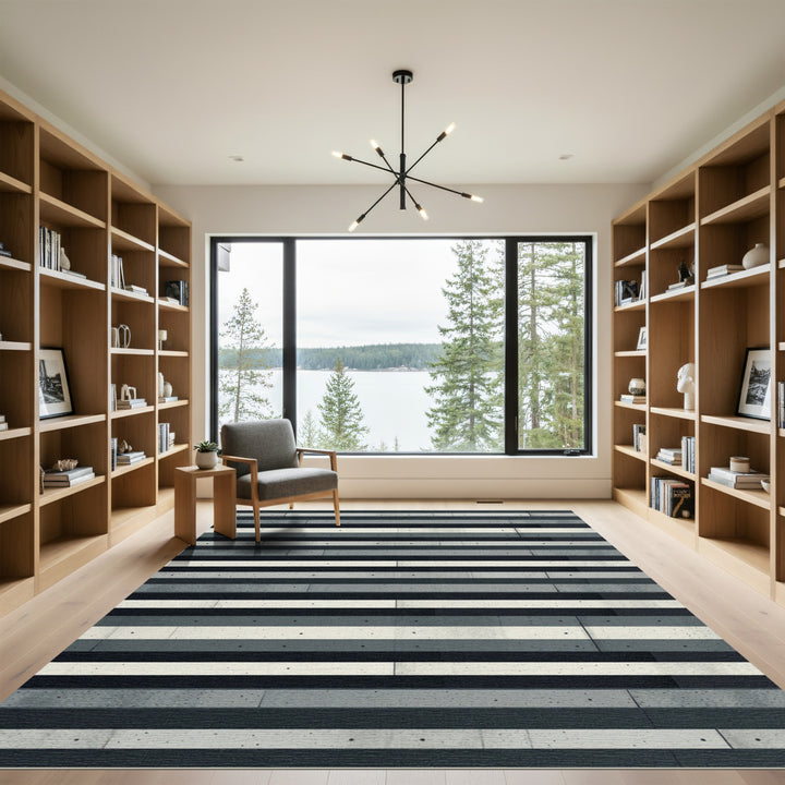 Monochromatic Horizontal Modernism Rug