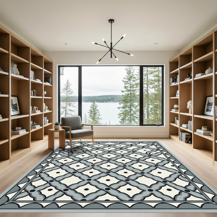 Monochromatic Gray Lattice Dot Rug