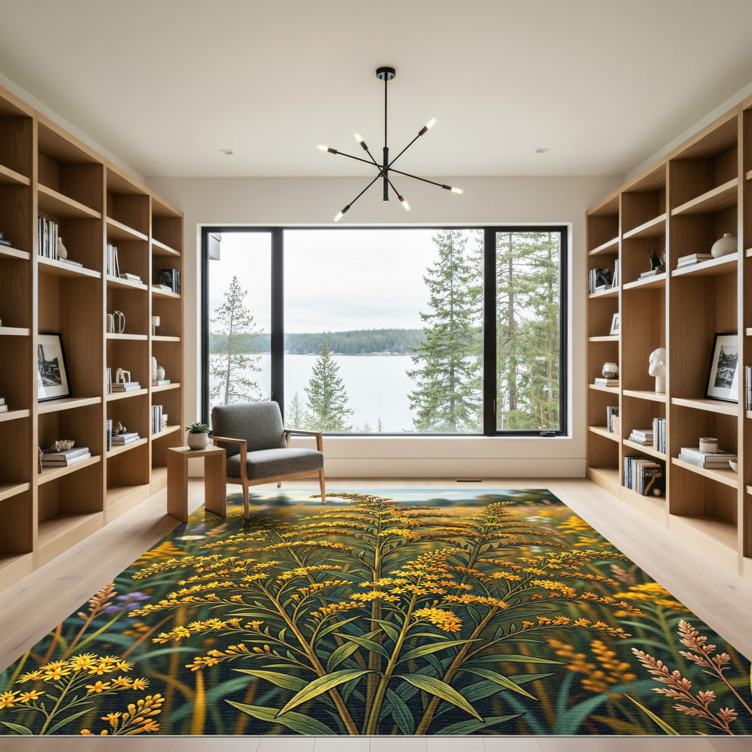 Goldenrod Meadow Summer Bloom Rug