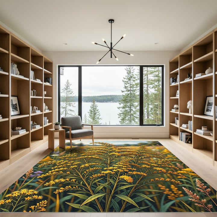 Goldenrod Meadow Summer Bloom Rug