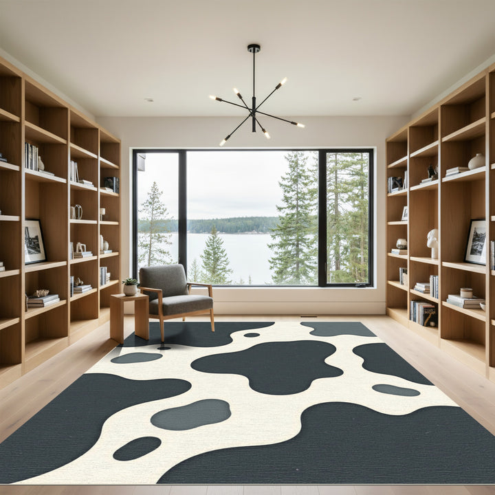 Trendy Cream Cow Hide Rug
