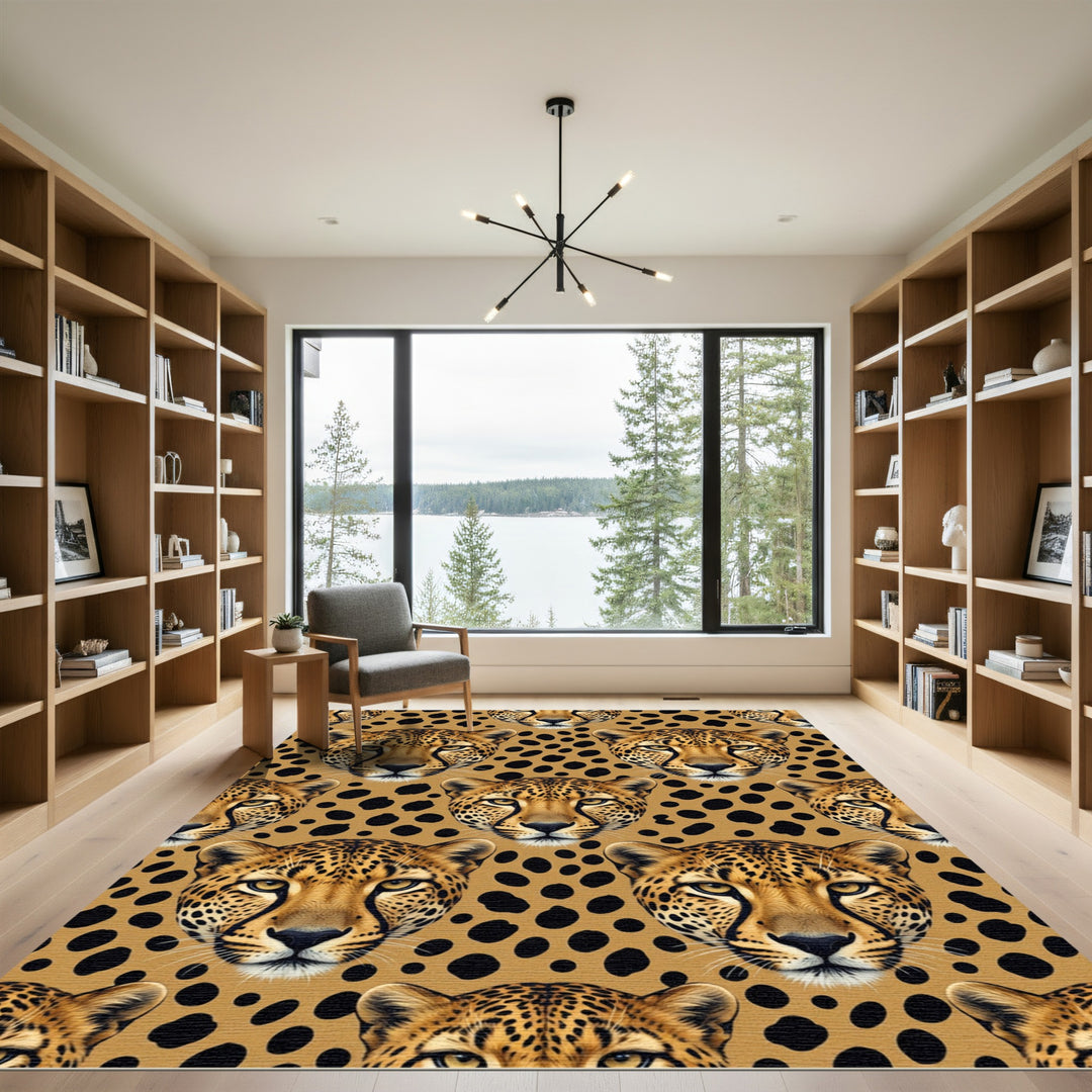 Majestic Cheetah Spots Brown Rug
