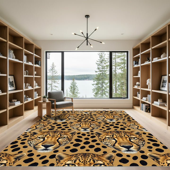 Majestic Cheetah Spots Brown Rug
