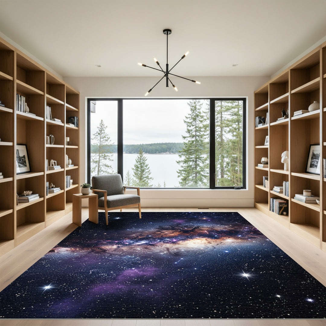 Cosmic Nebula Starry Night Rug