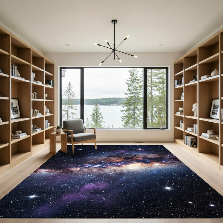 Cosmic Nebula Starry Night Rug