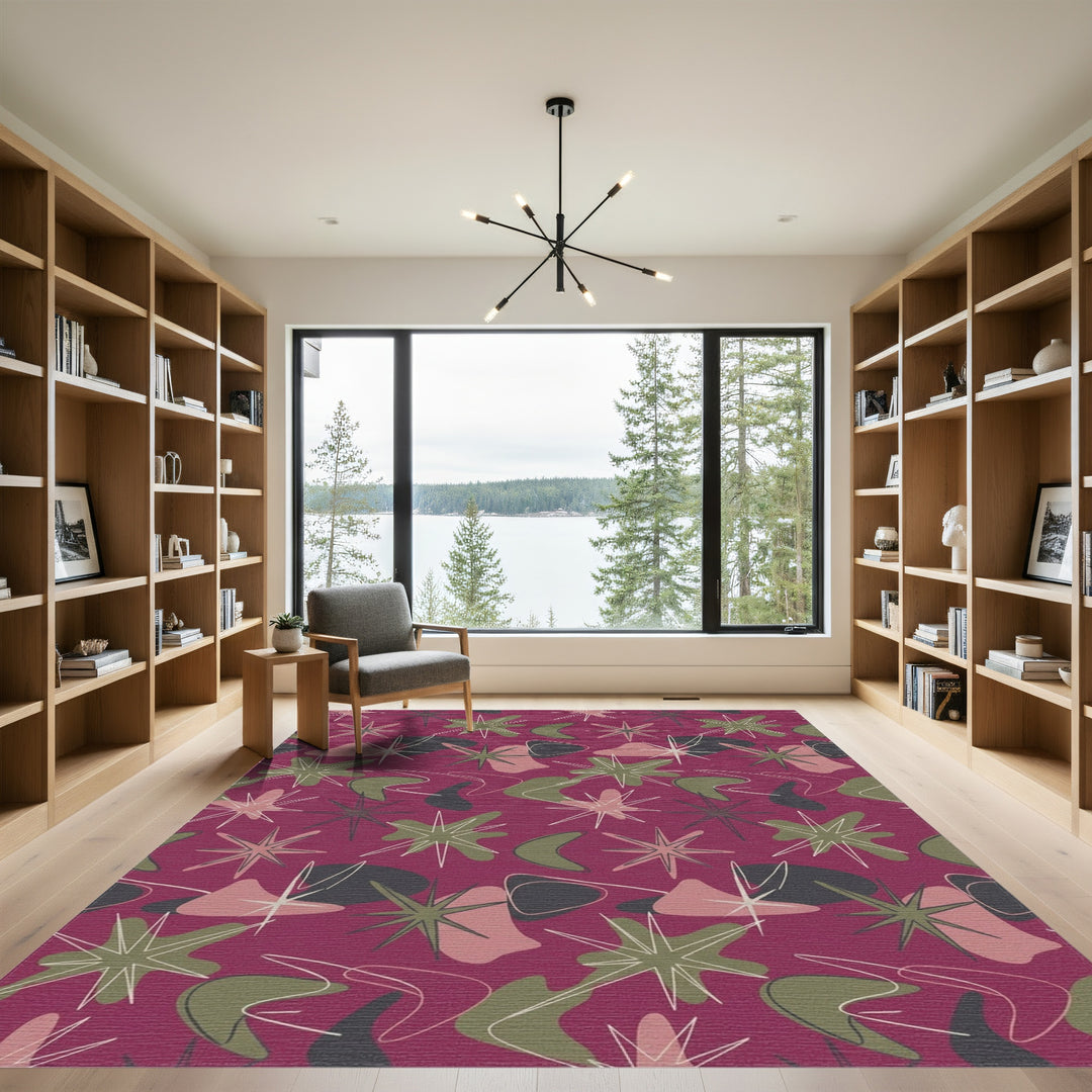 Mid Century Atomic Starburst Collection Rug