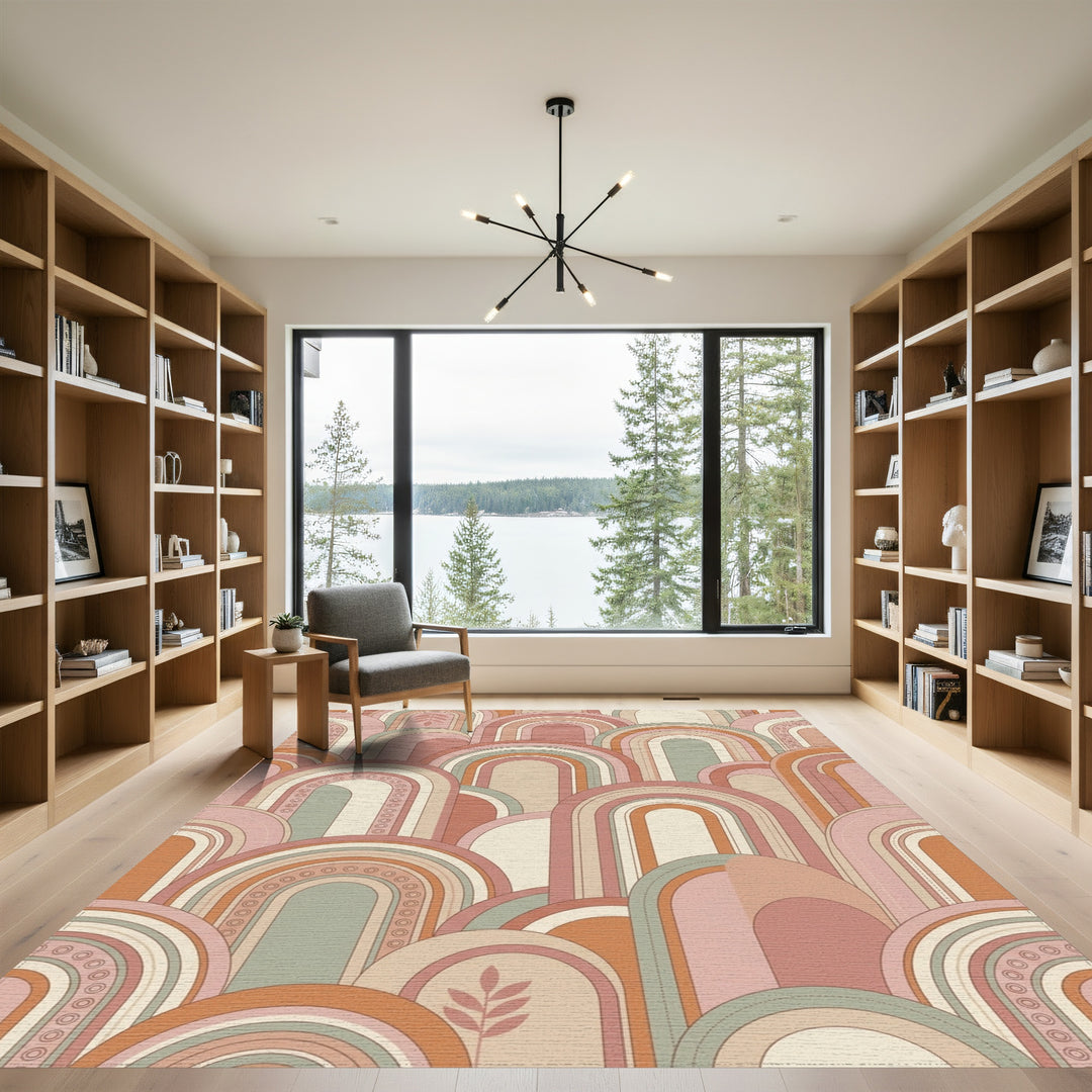 Terracotta Pink Arch Array Rug