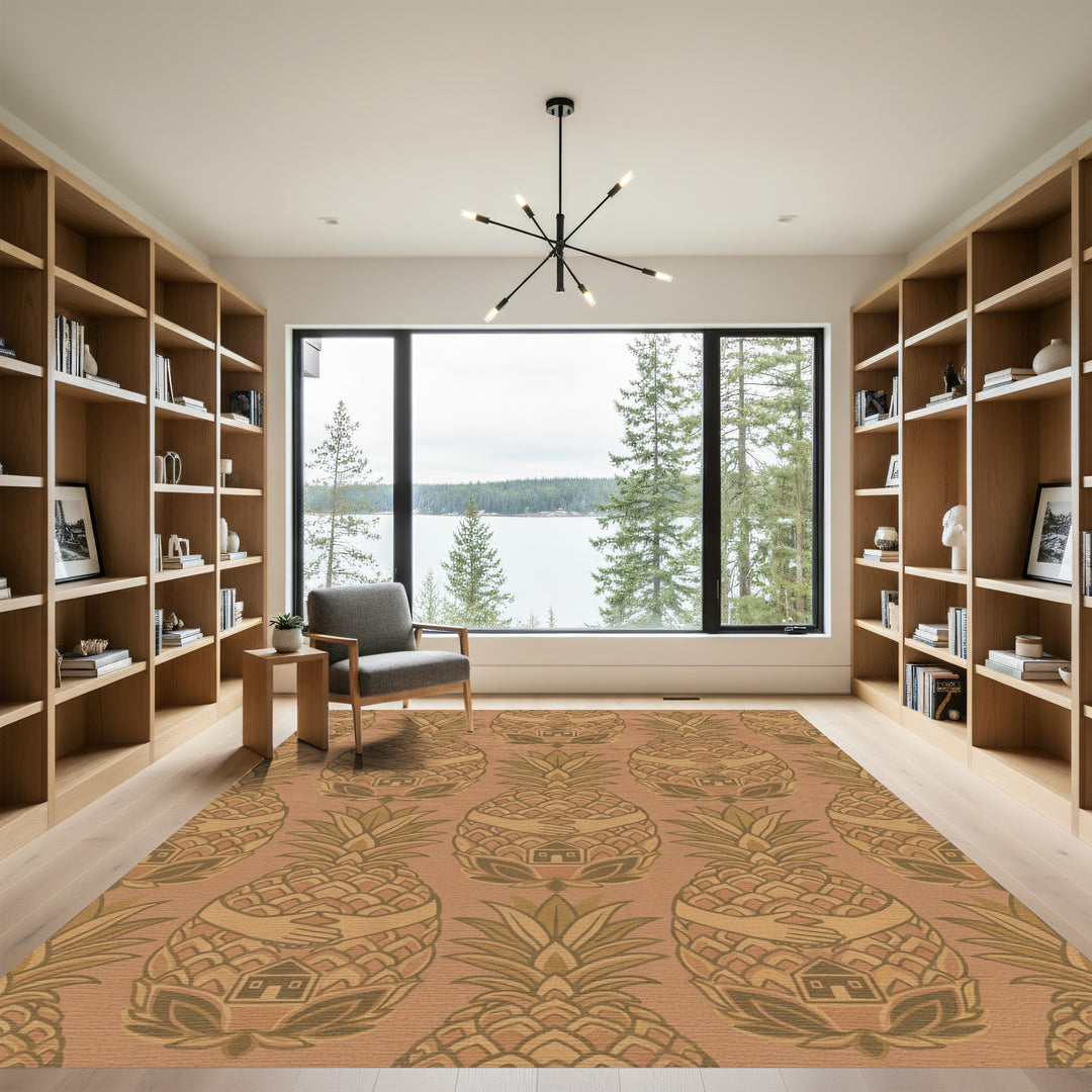 Terracotta Pineapple Embrace Rug