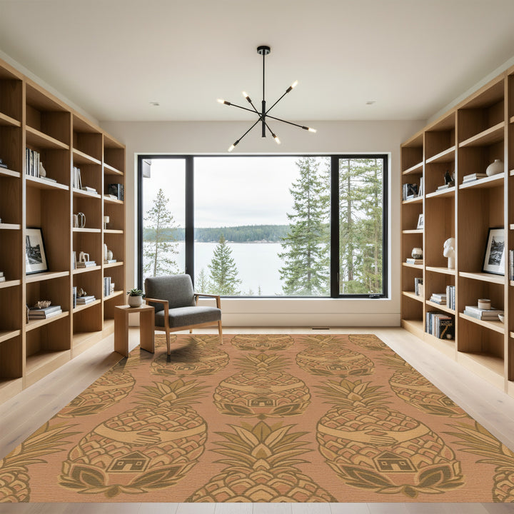 Terracotta Pineapple Embrace Rug