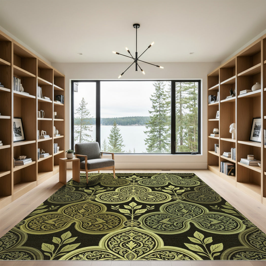 Golden Clover Arabesque Garden Rug