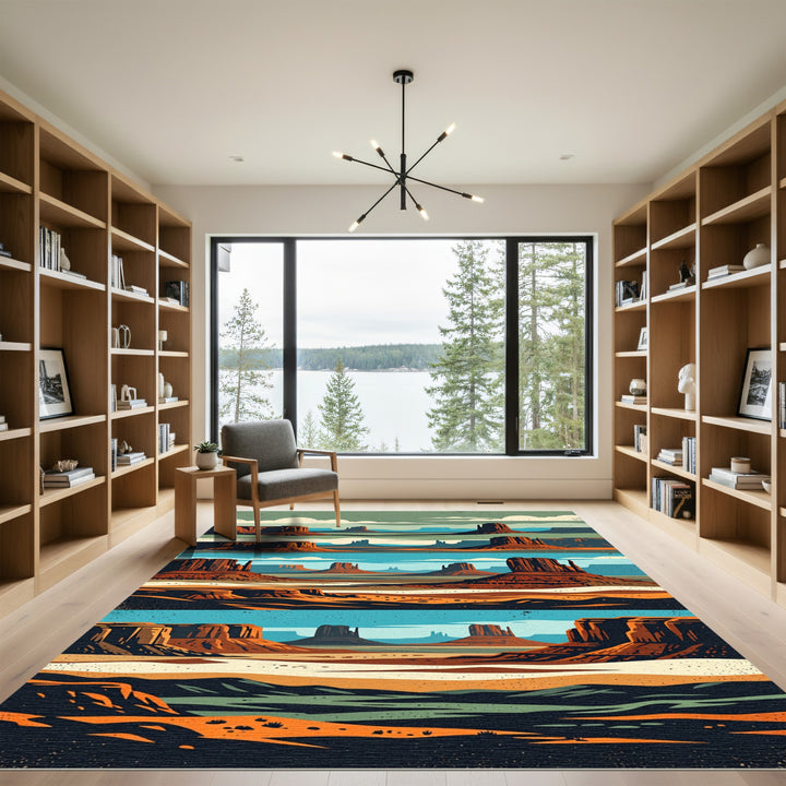 Desert Canyon Mesa Landscape Rug