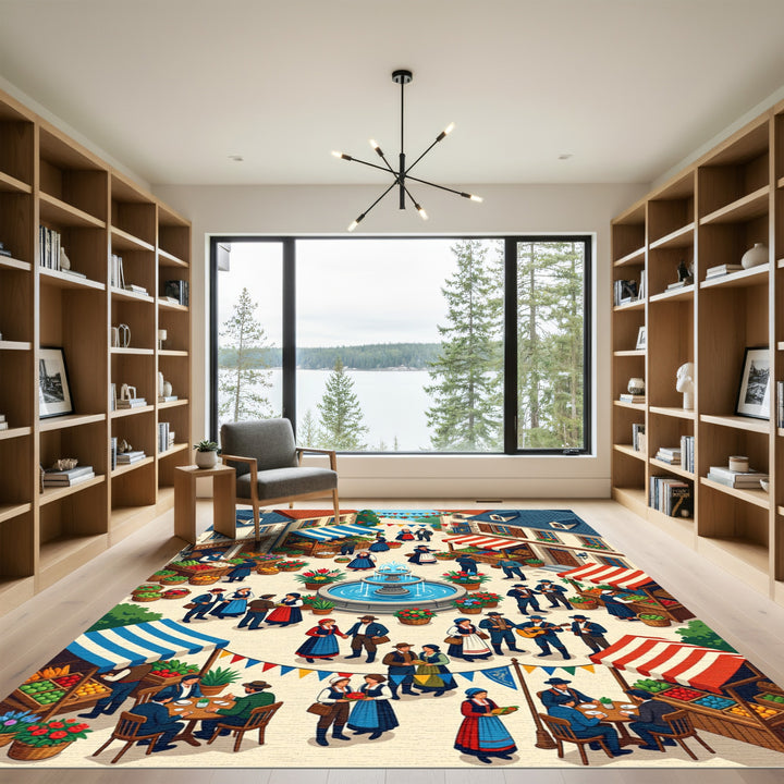 European Village Folk Festival Rug