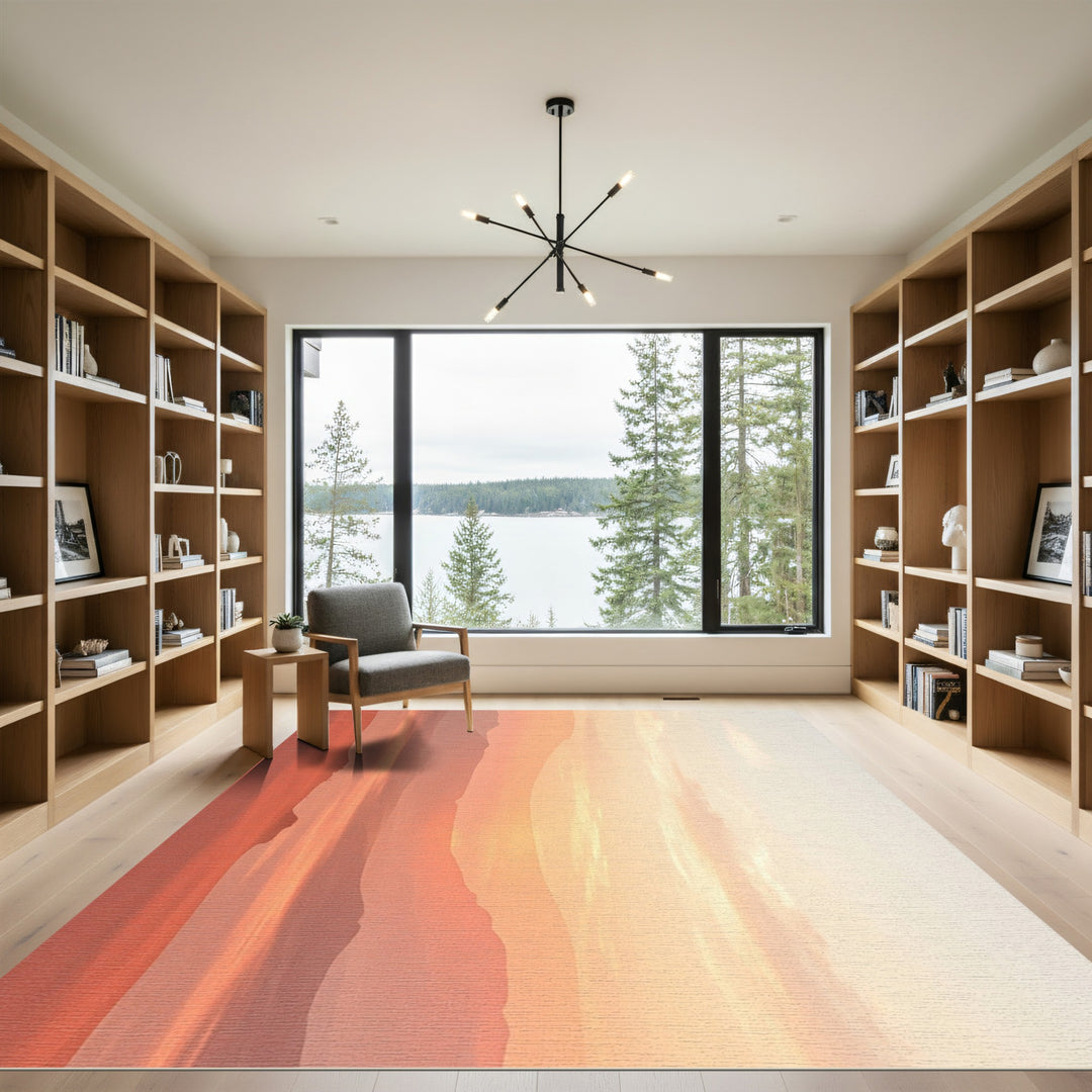 Soft Sunset Color Gradient Rug