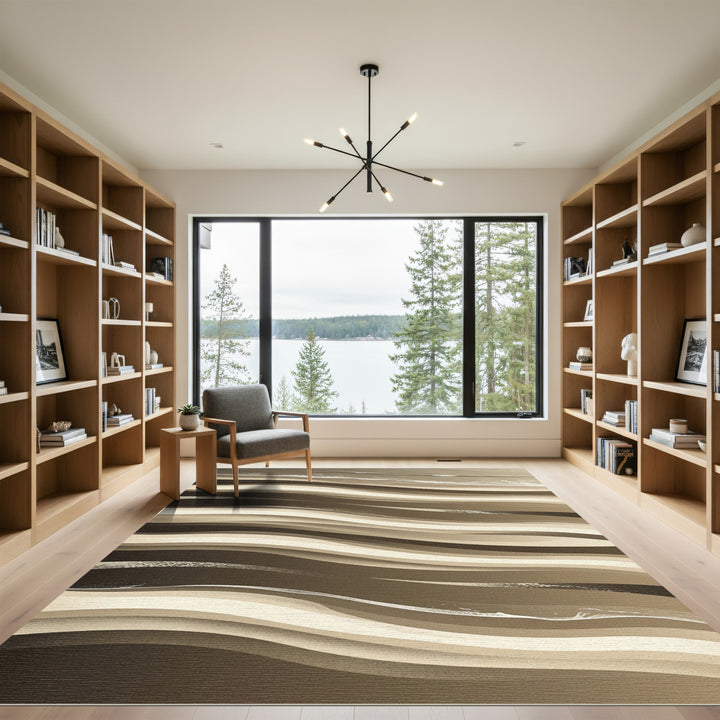 Earthy Abstract Rhythmic Dune Rug