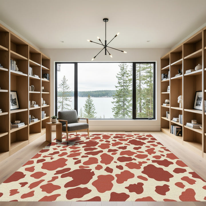 Terracotta Brown Spotted Meadow Rug