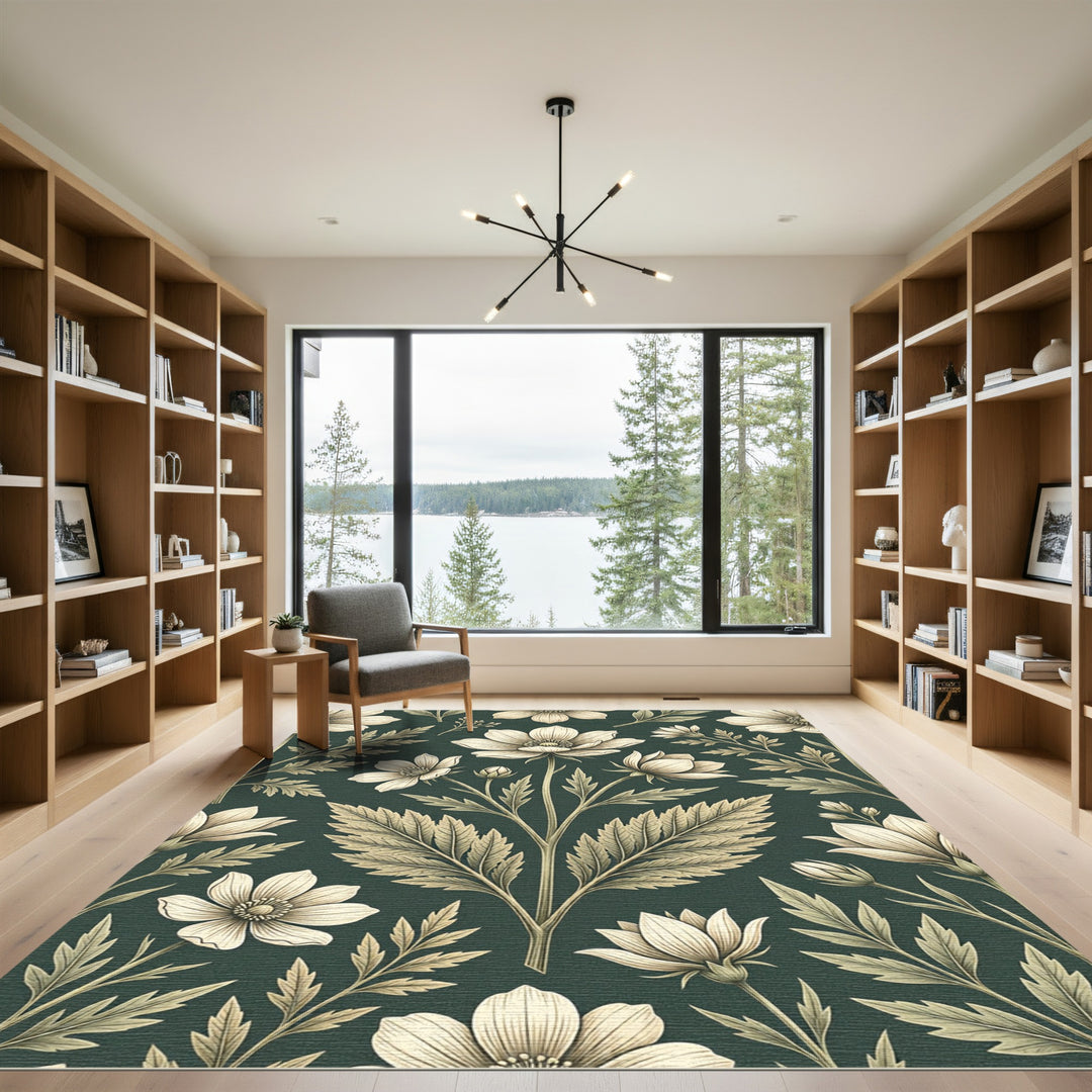 Botanical Vintage Cream Floral Rug
