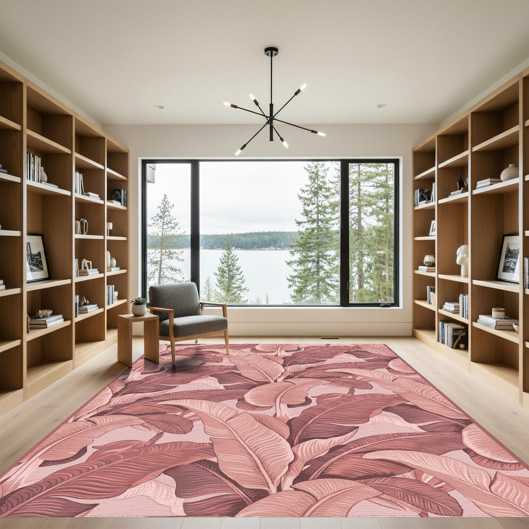 Rose Banana Leaf Lush Canopy Rug