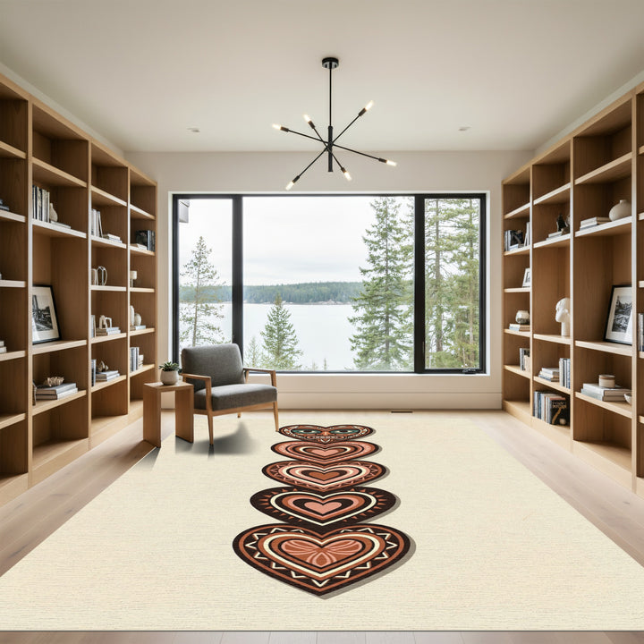 Tribal Heart Totem Area Rug
