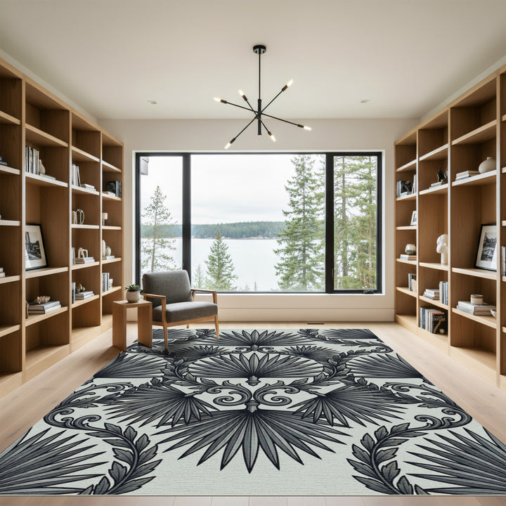 Art Deco Palm Leaf Garland Rug