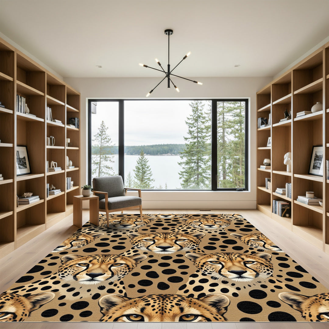 Cheetah Spots Animal Print Rug