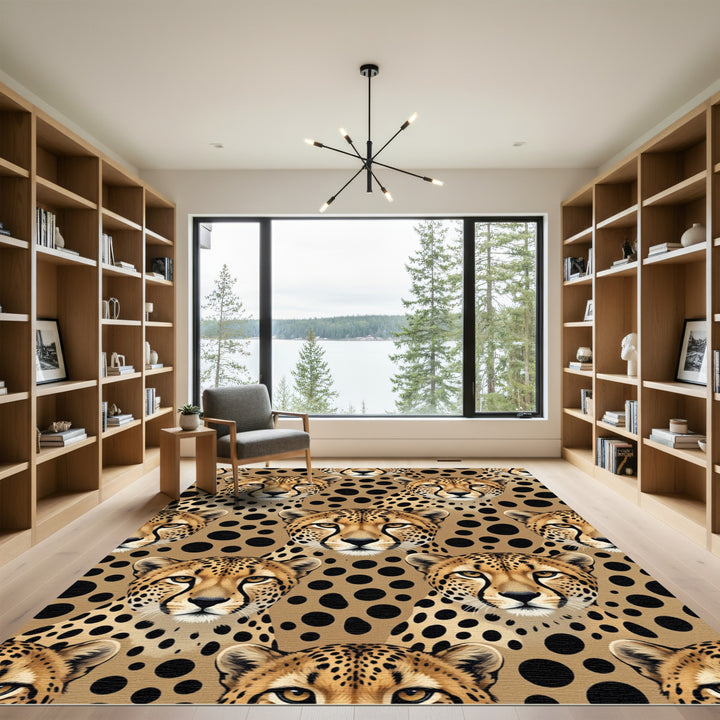 Cheetah Spots Animal Print Rug