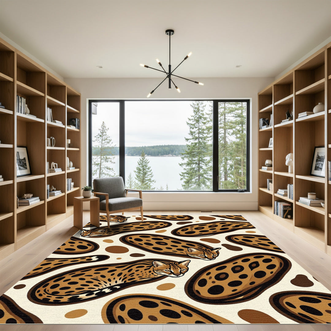 Spotted Cat Wild Animal Rug