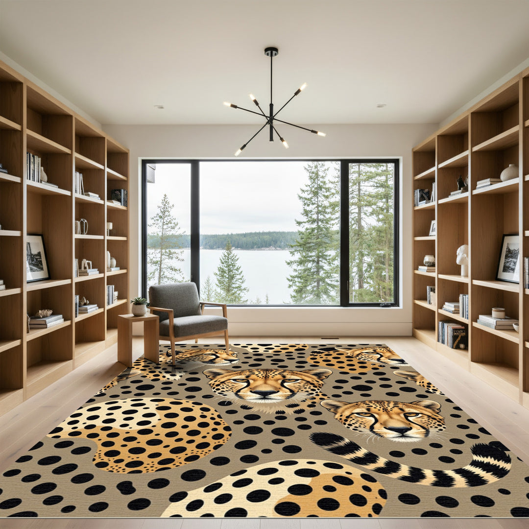Cheetah Spots Jungle Animals Rug
