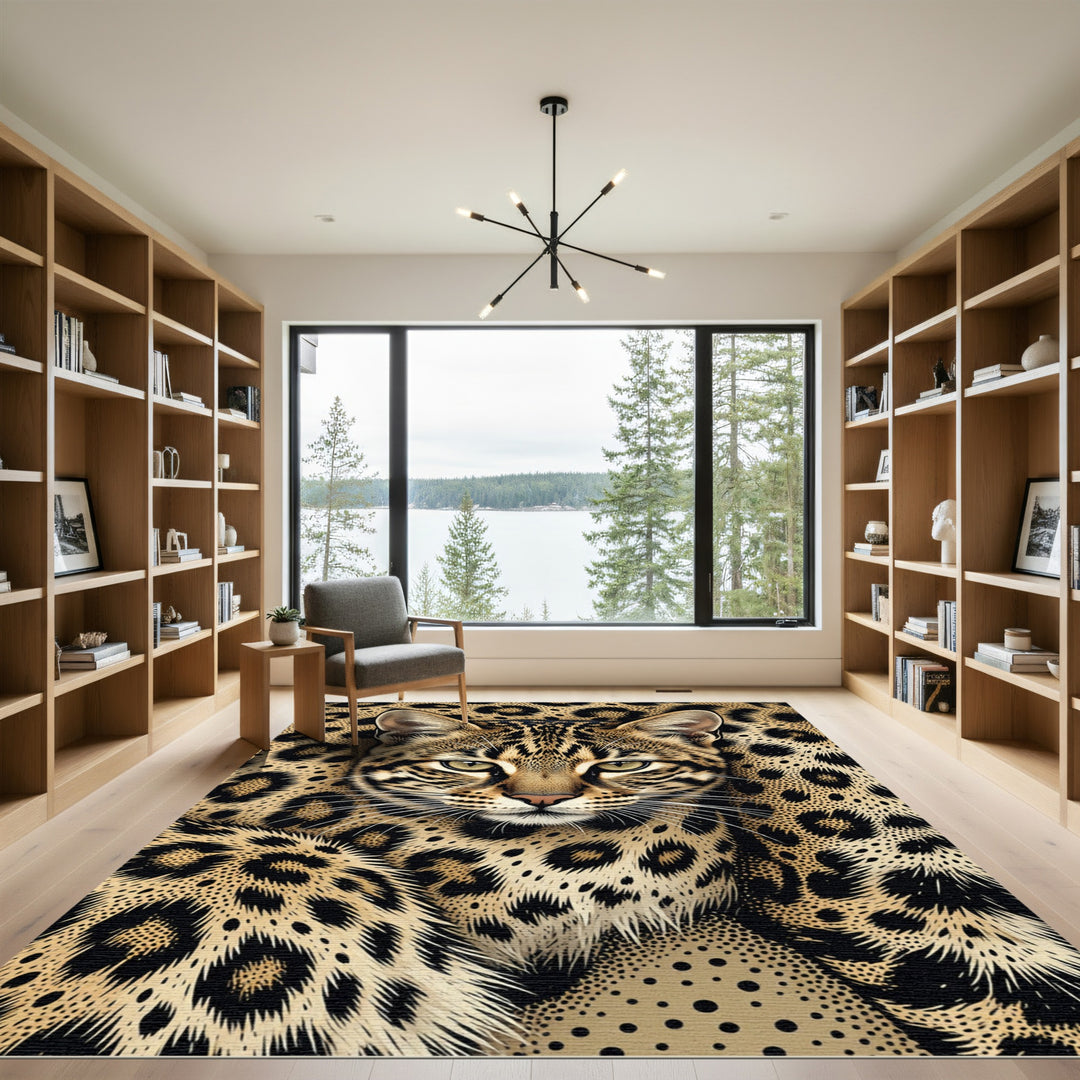 Leopard Cat Spots Fur Rug