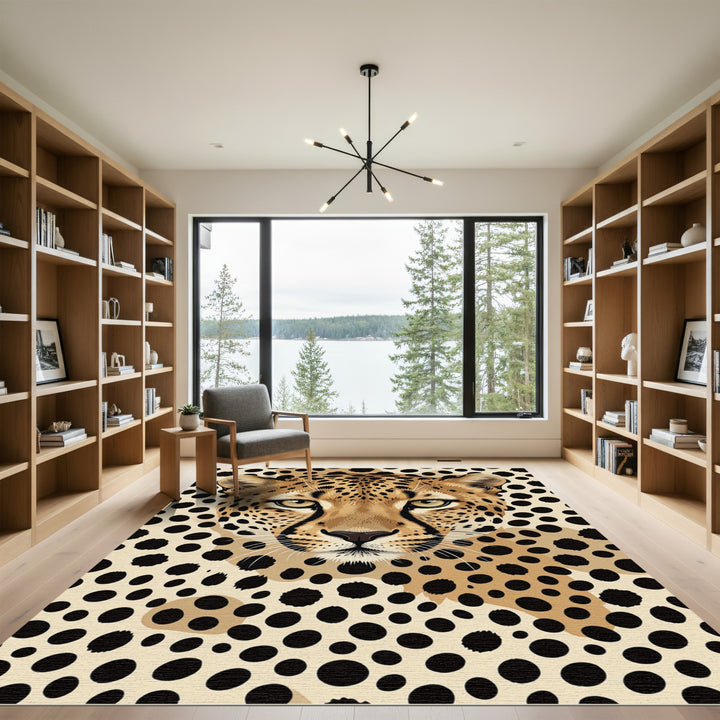 Bold Leopard Spot Face Rug