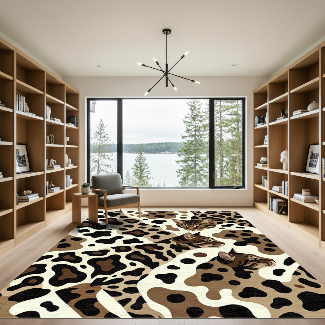 Bengal Cat Spots Contemporary Rug