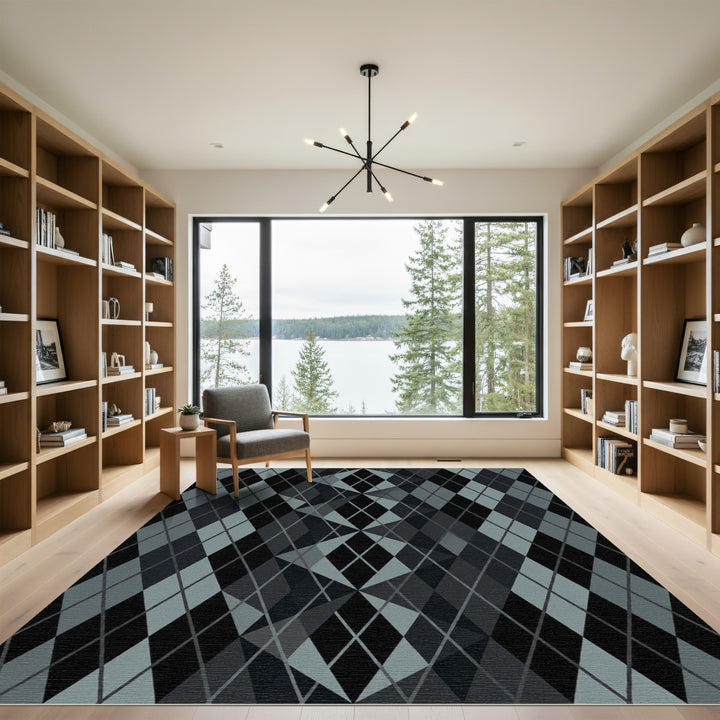 Charcoal Diamond Tessellation Rug