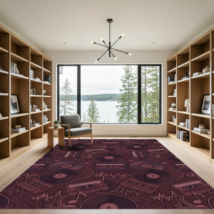 Retro Vinyl Cassette Collection Rug