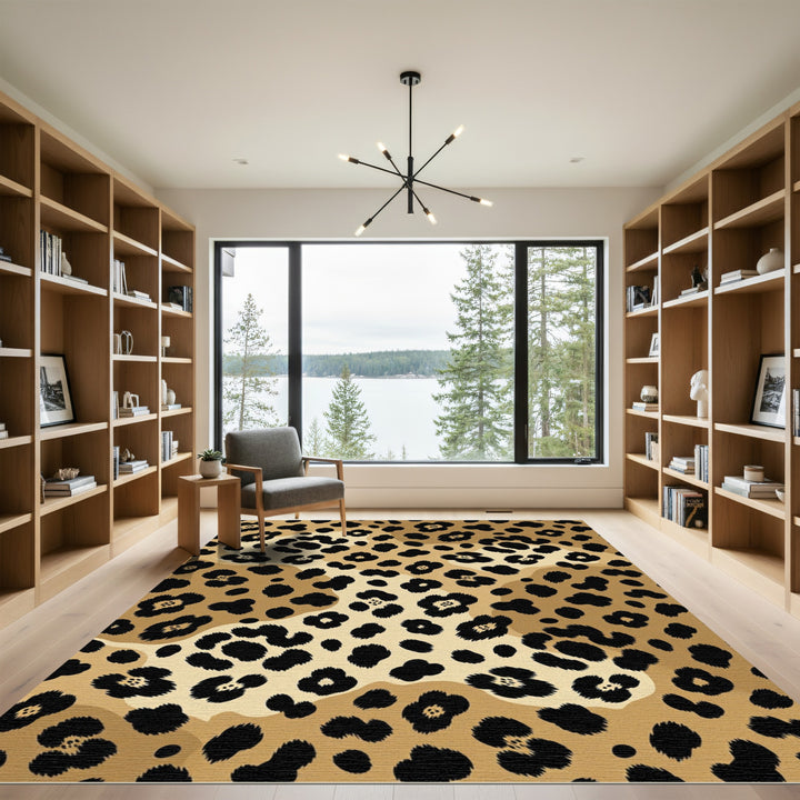 Leopard Spot Luxury Gold Rug